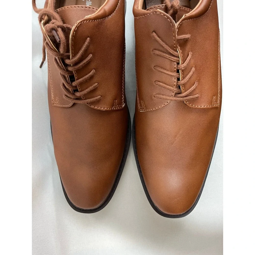 Goodfellow & Co Mens Cognac Brown Derby Dress Shoes Memory Foam Size 11.5